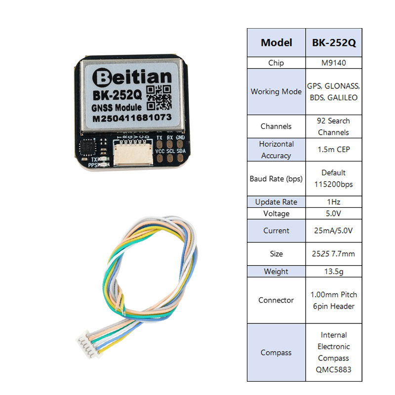 Moduł GPS GNSS Beitian BK-252Q – Drone Compass recenzja i cena